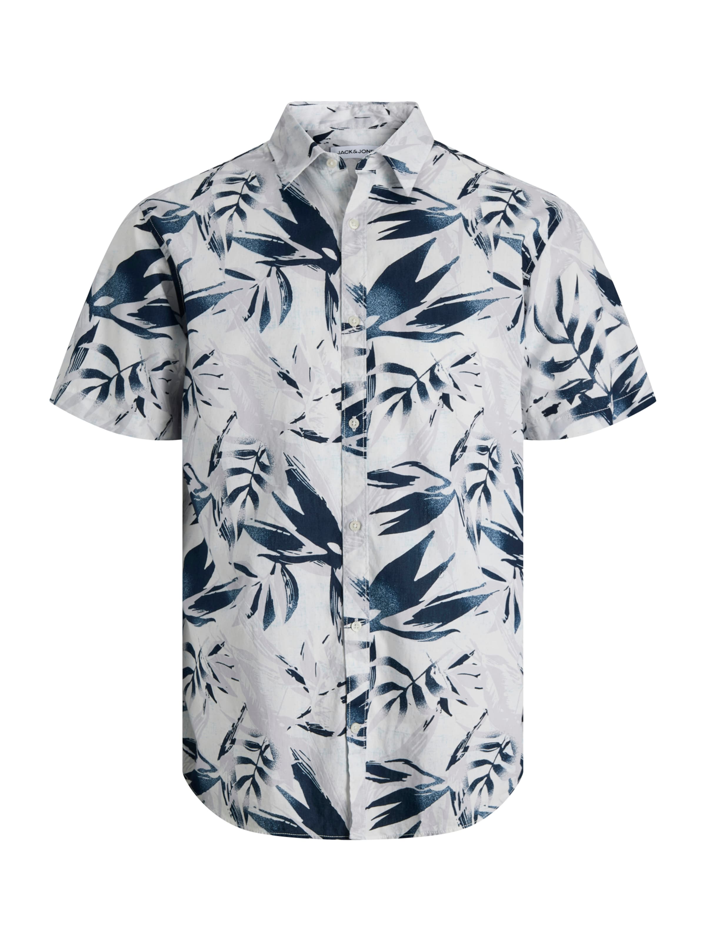 Jack & Jones Plus Regular fit Srajca 'JJHONOLULU' | bela barva: sprednja stran
