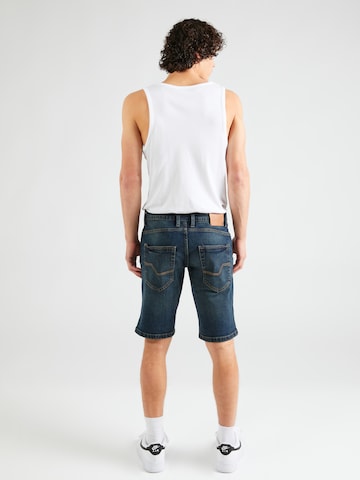 INDICODE JEANS Regular Shorts 'Kaden Holes' in Blau