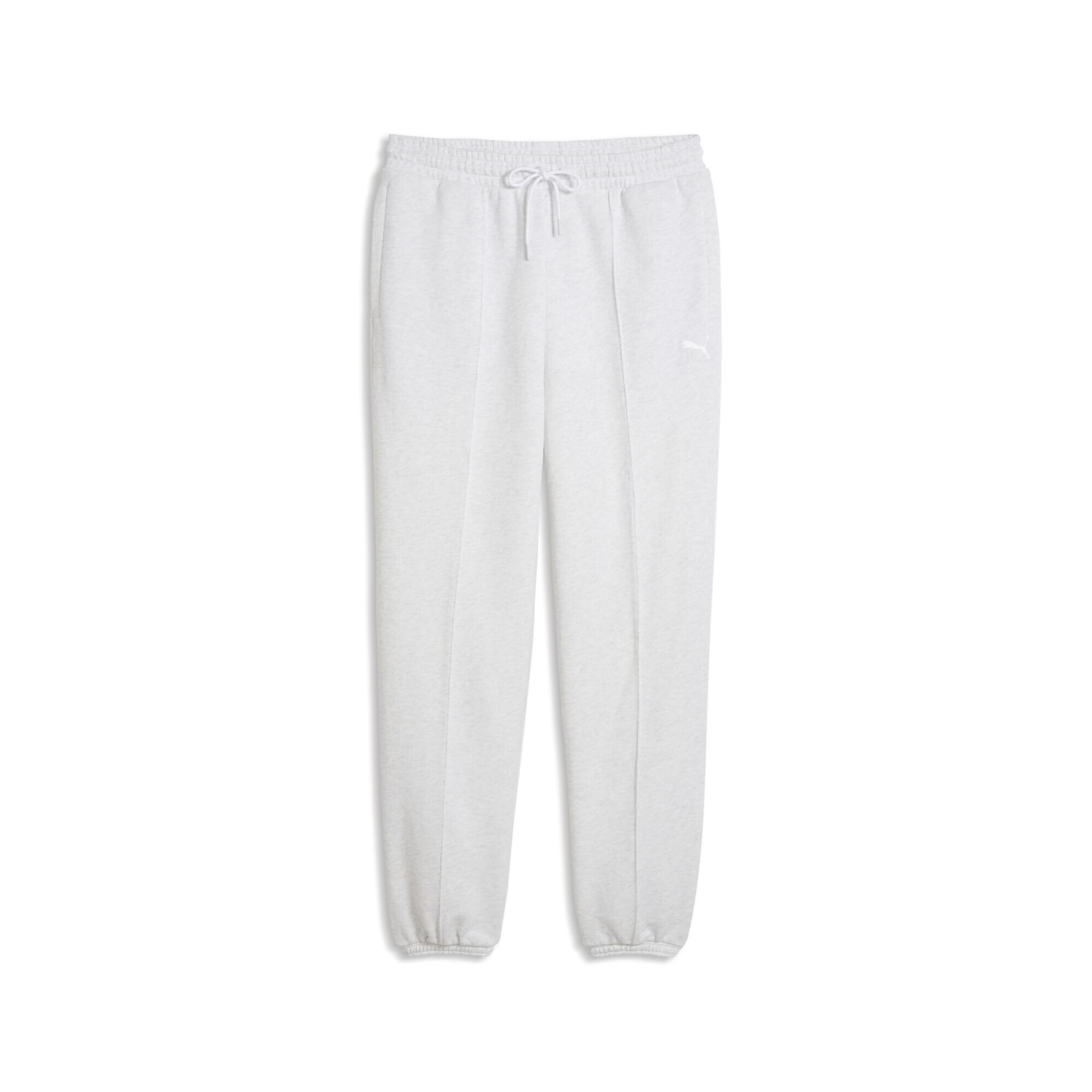Loosefit Pantalon de sport PUMA en blanc : devant