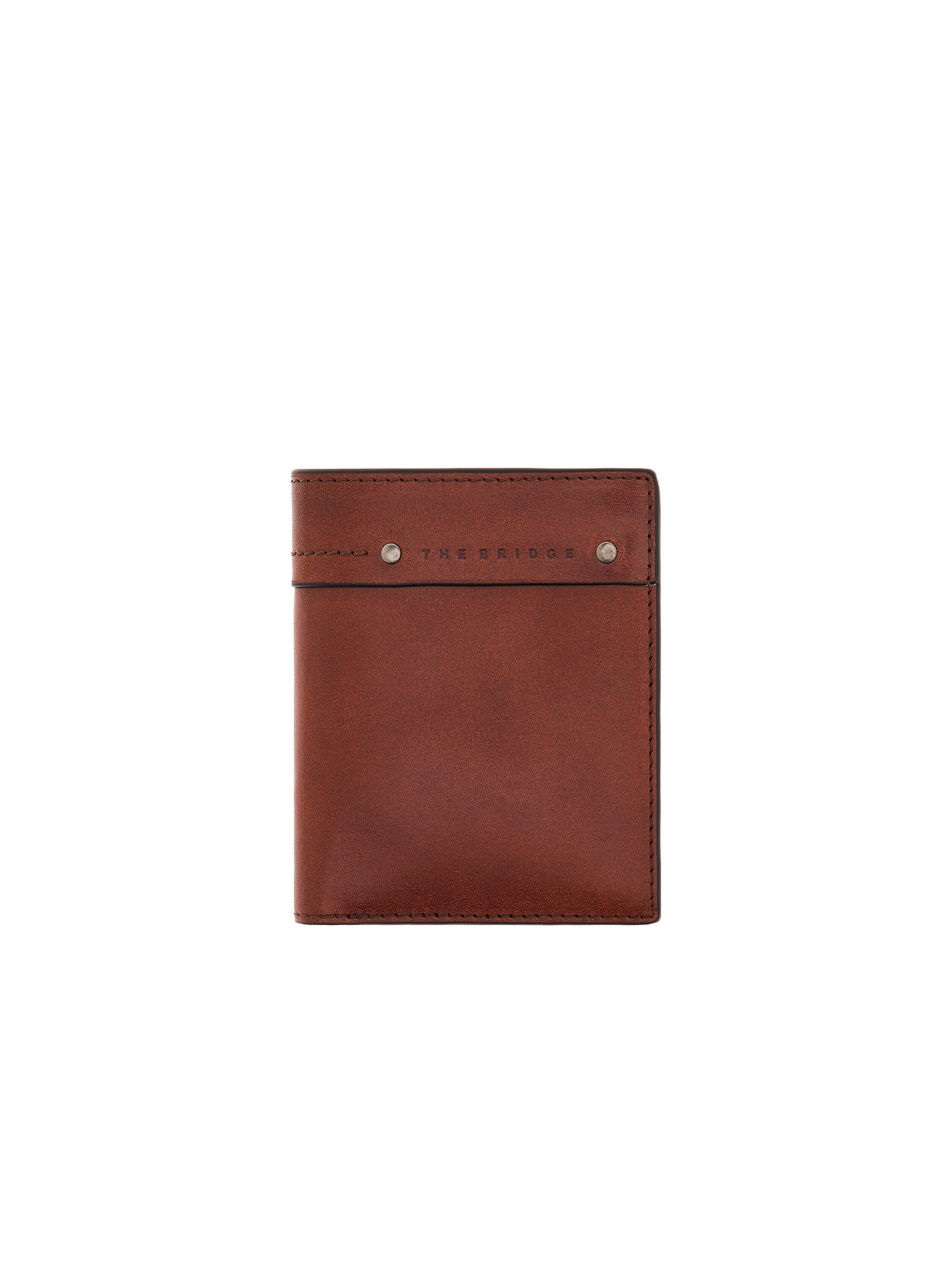 The Bridge Wallet in Brown: front