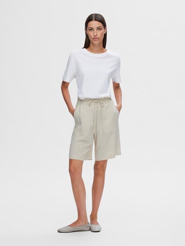 SELECTED FEMME Loose fit Trousers 'Viva' in Beige