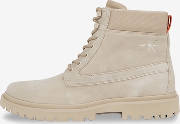 Calvin Klein Jeans Schnürboots in Beige: predná strana