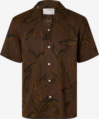 SELECTED Paita 'SLHNoa' värissä tummanruskea / oliivi / musta, Tuotenäkymä