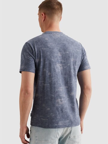 PME Legend Shirt 'PME LEGEND - T-shirt in slub cotton with allover print' in Blauw