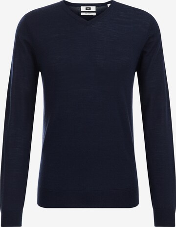 WE Fashion Sweater in Blue: front