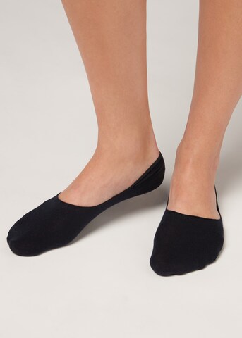 CALZEDONIA Ankle Socks in Blue: front