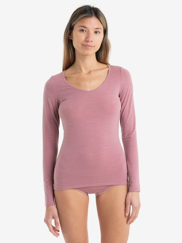 ICEBREAKER - Camiseta térmica 'Siren' en rosa: frente