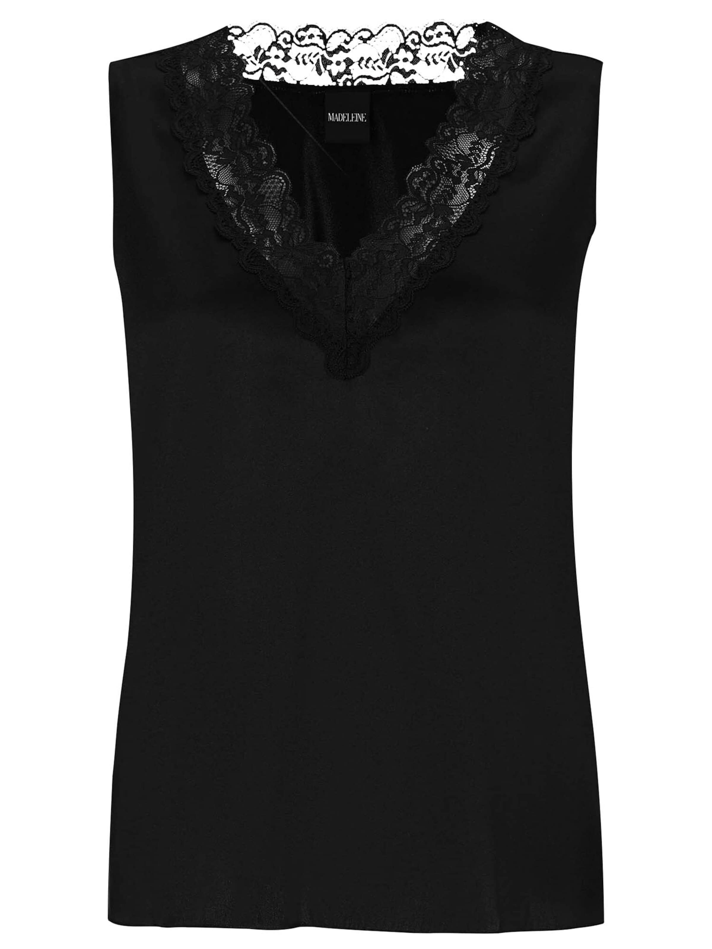 MADELEINE Top in Schwarz: Vorderseite