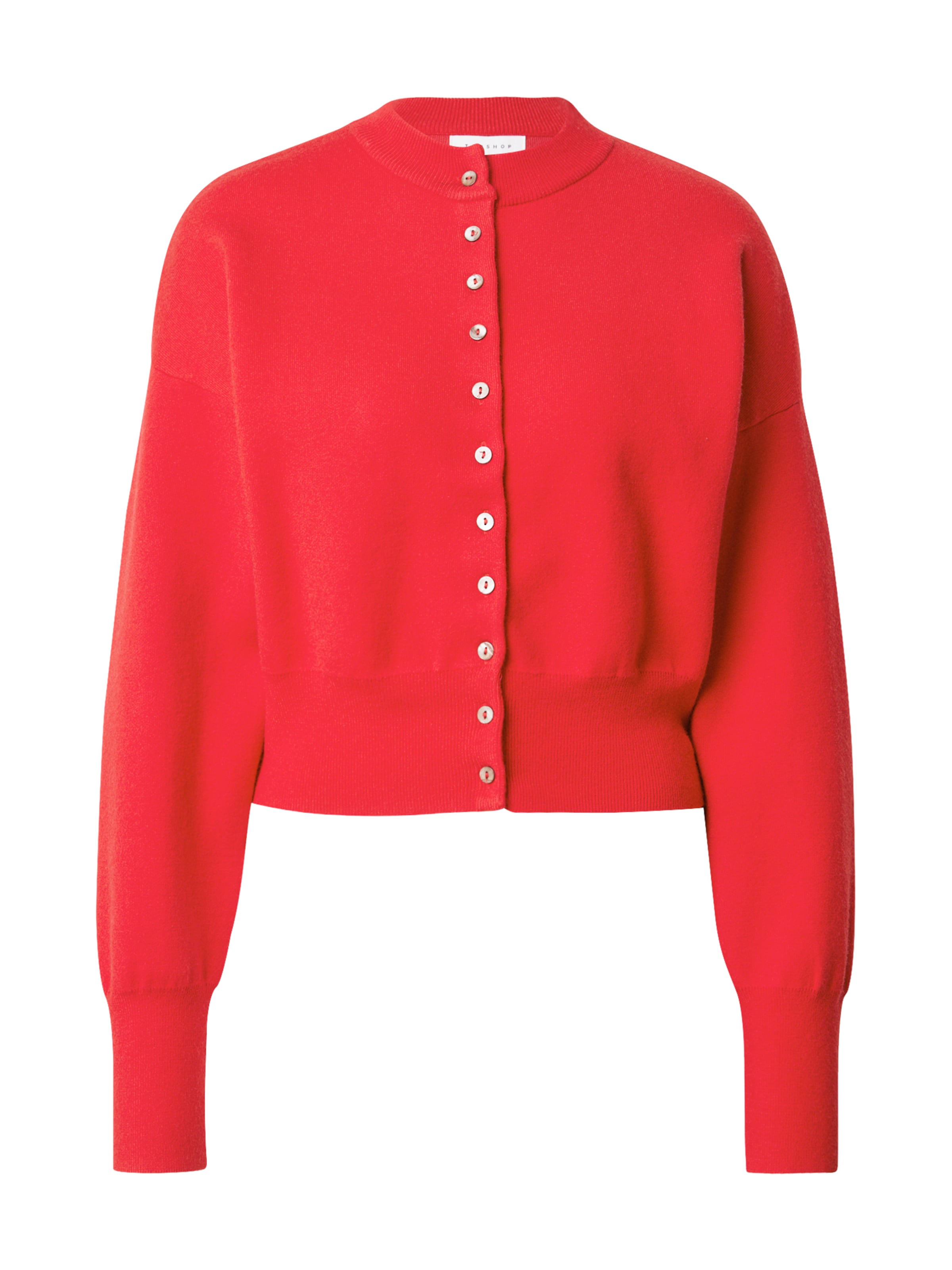 TOPSHOP Плетена жилетка в червено: отпред