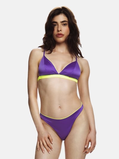 EKCENTRIK Bikini Top 'Purple Rain' in Neon purple, Item view