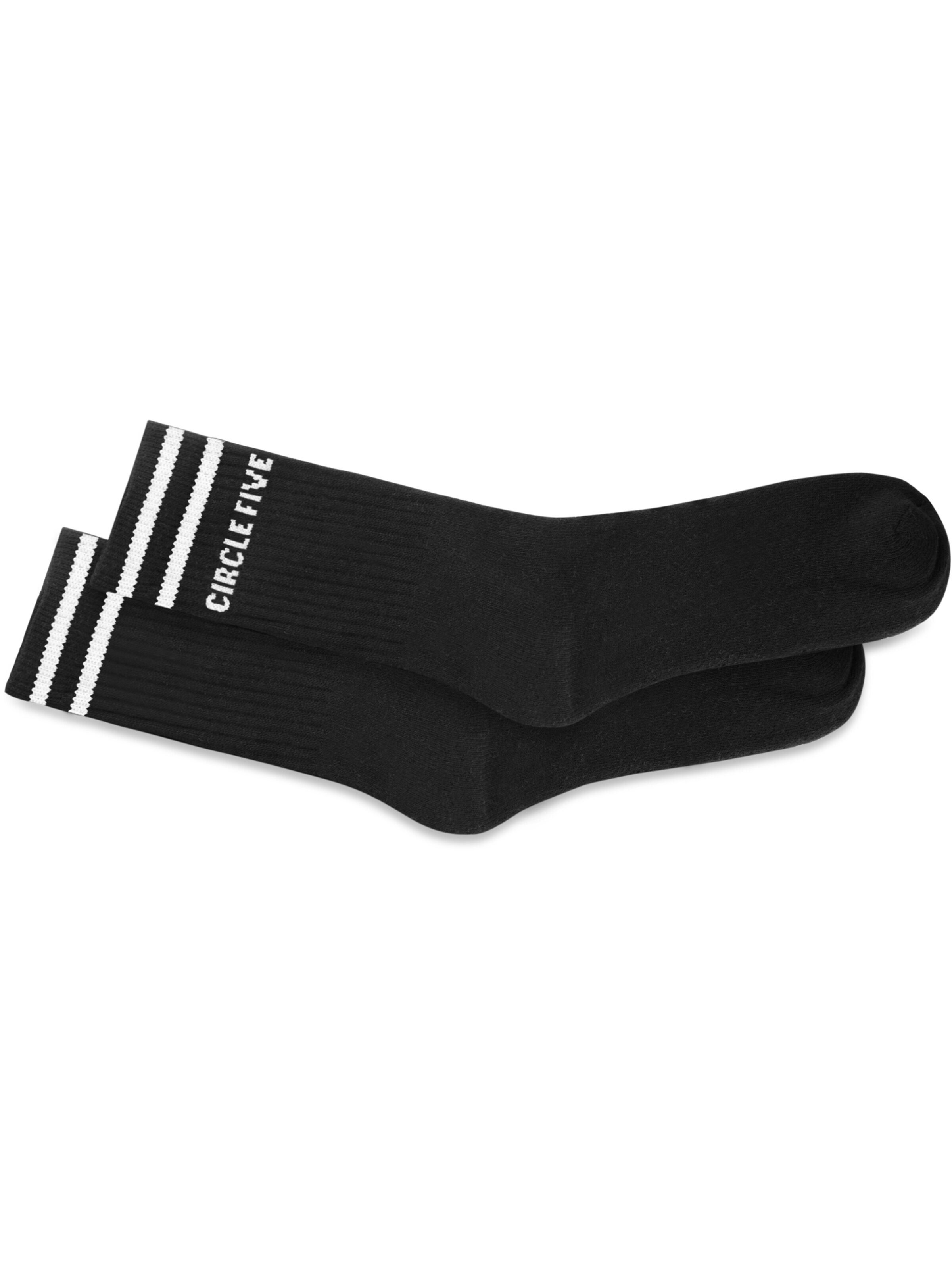 Circle Five Socks '4 Paar Sportsocken / Tennissocken' in Black