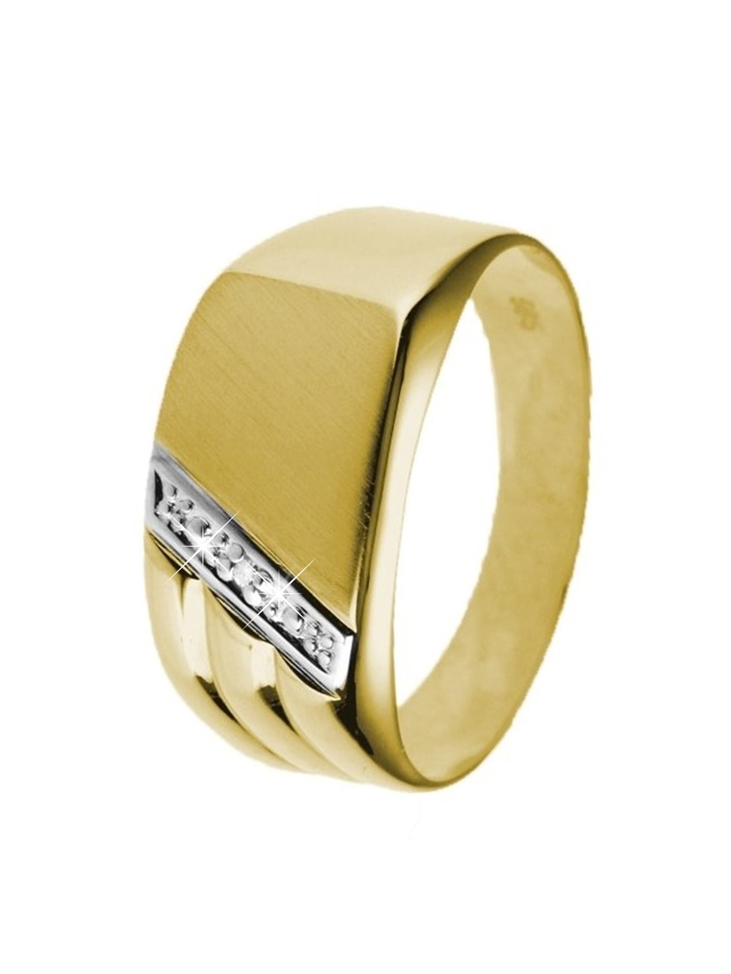 Lucardi Ring 'Klassisch' in Goud: voorkant