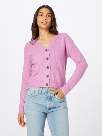 LMTD Knit Cardigan in Purple: front