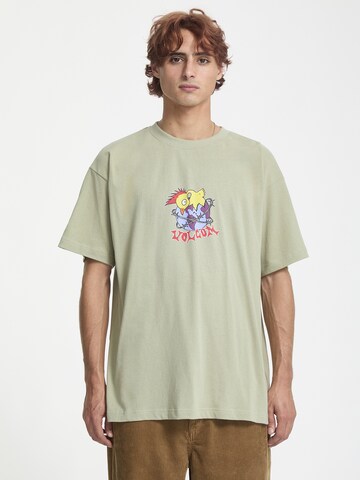 T-Shirt 'New Born LSE' Volcom en vert : devant