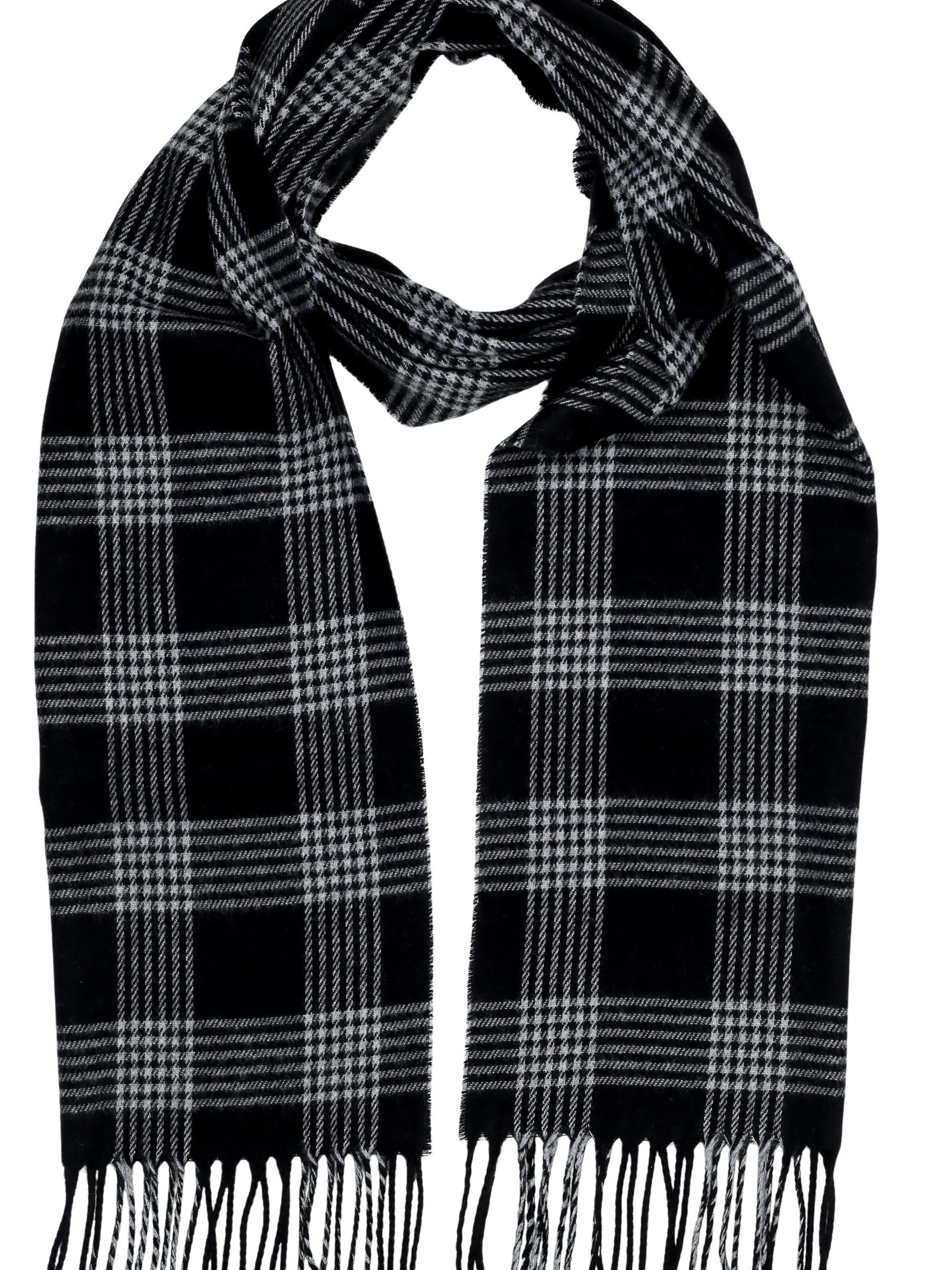 COLLEZIONE ALESSANDRO Scarf 'Karol' in Black: front