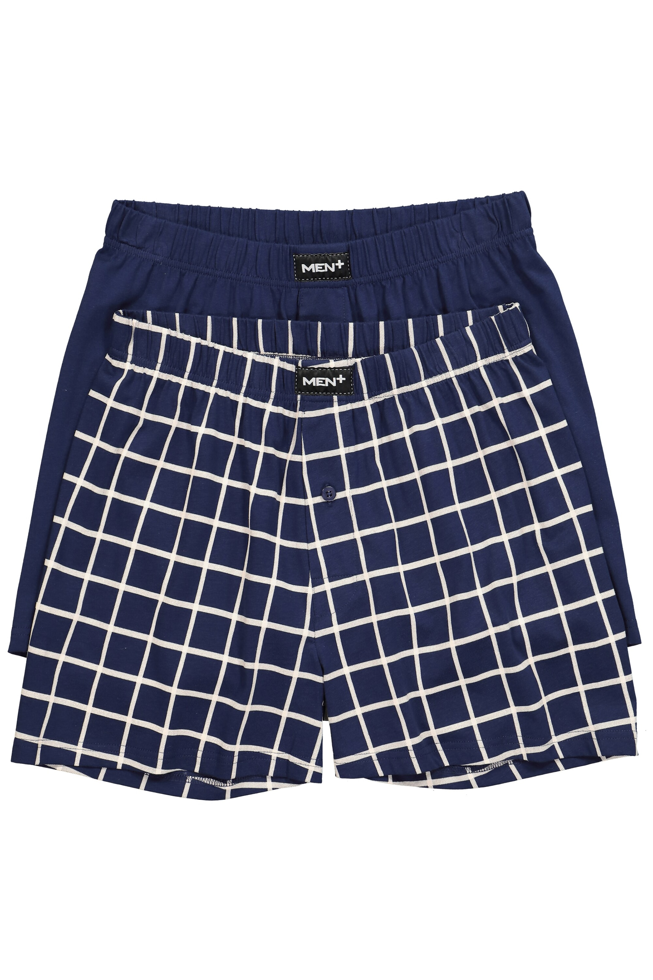 Men Plus Boxershorts in Blau: Vorderseite
