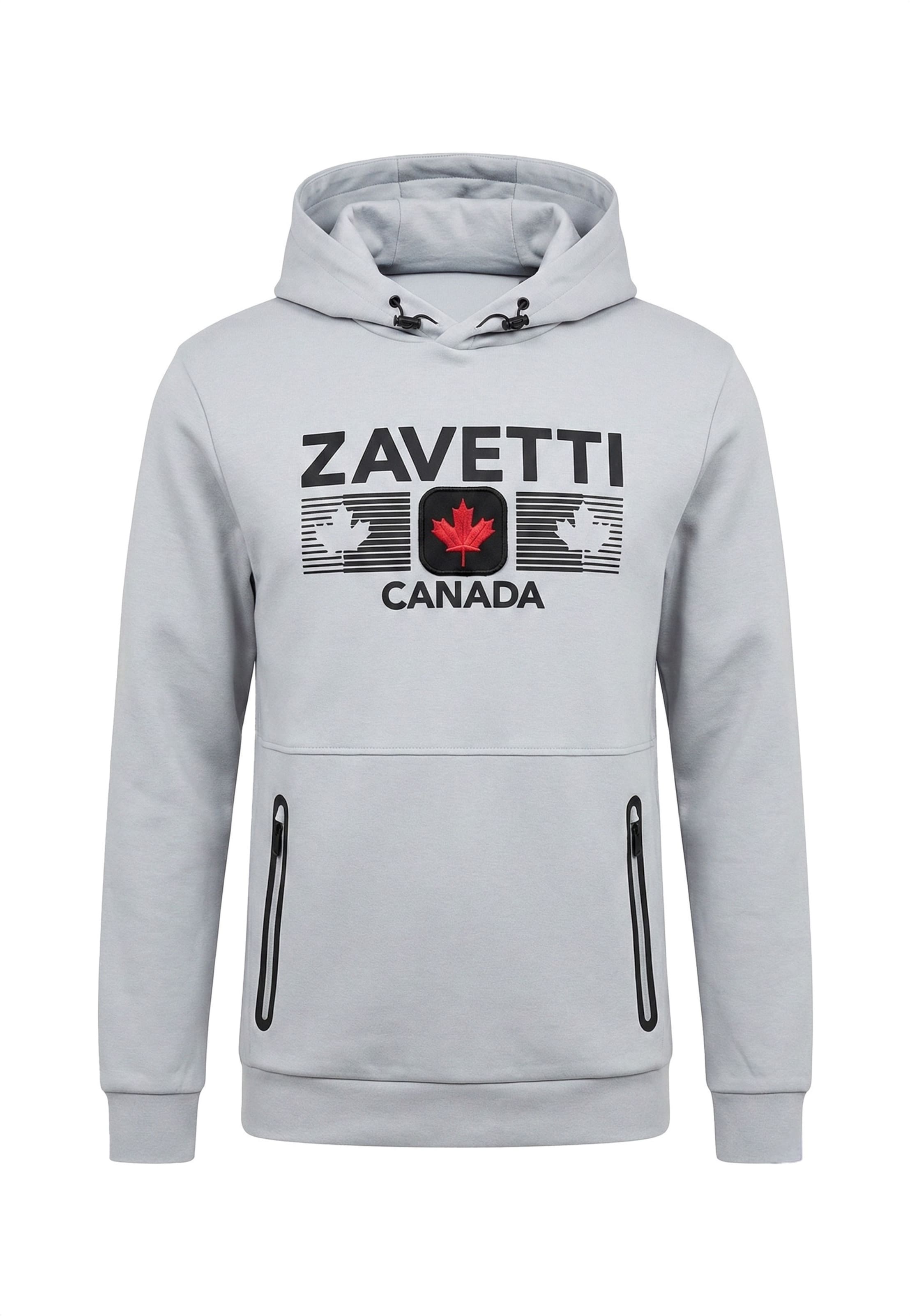Zavetti Canada Sweatshirt 'CIRICO' em cinzento / vermelho / preto, Vista do artigo