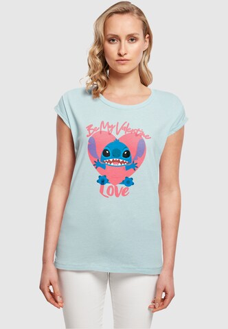 ABSOLUTE CULT Shirt 'Lilo And Stitch - Be My Valentines Love' in Blau: predná strana