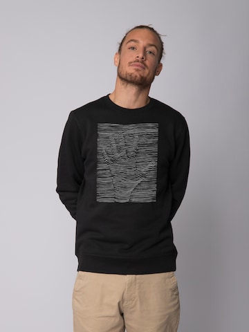 Felpa '3Dillusion' di Watapparel in nero: frontale