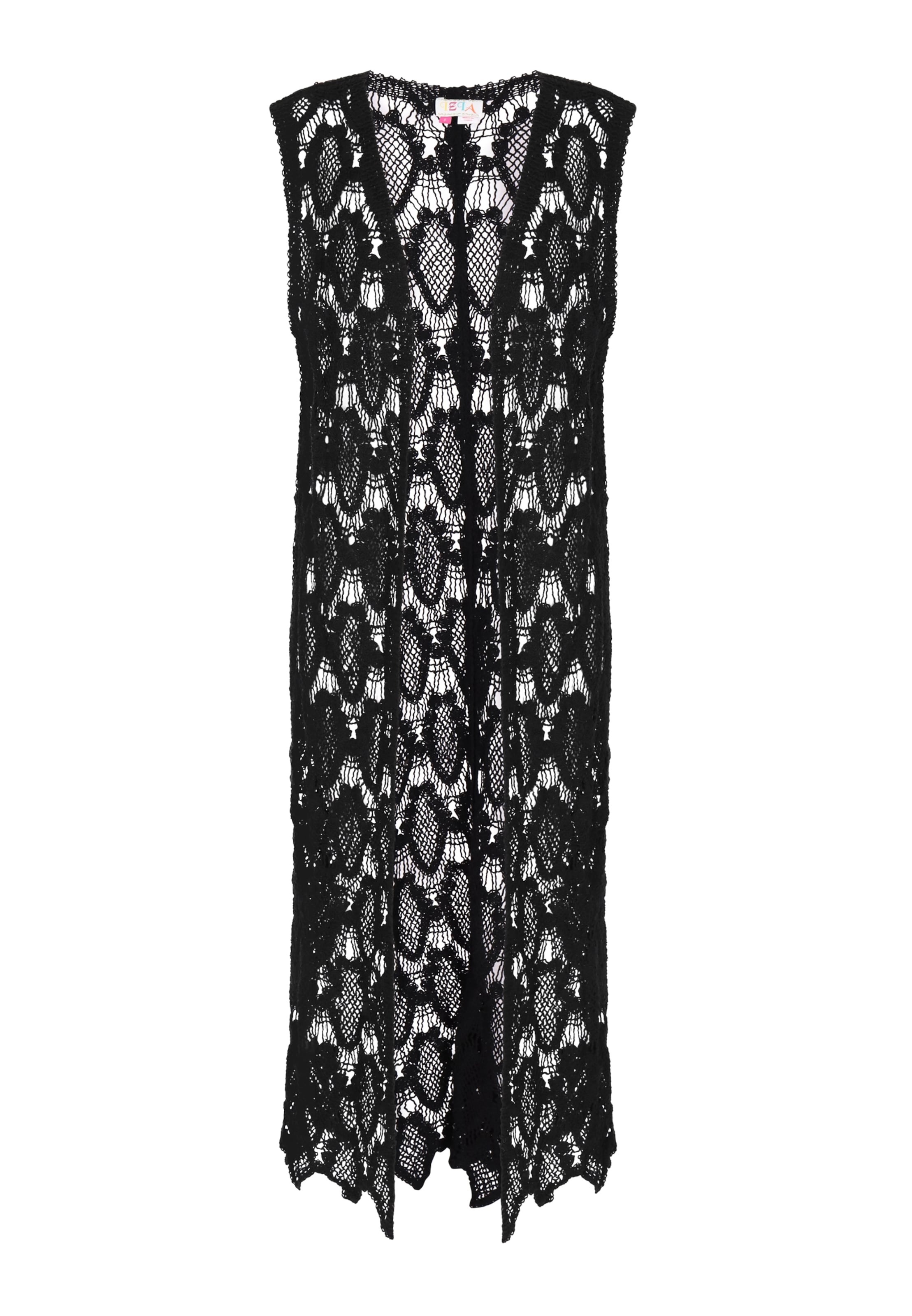 IZIA - Colete de malha 'Boho' em preto: frente