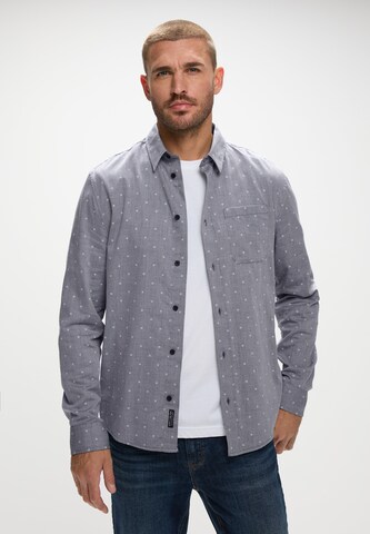 Street One MEN Regular Fit Hemd in Grau: Vorderseite