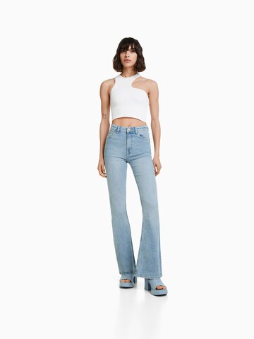 évasé Jean Bershka en bleu