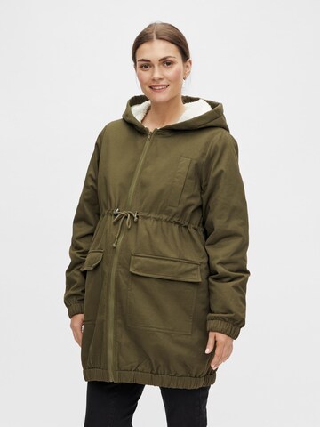 MAMALICIOUS Between-Seasons Parka 'Linse' in Green: front