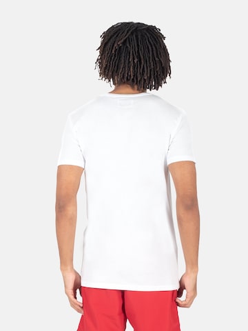 PANTONECLO Shirt 'Pantoneclo Men’s U-Neck Short Sleeve T-Shirt' in White