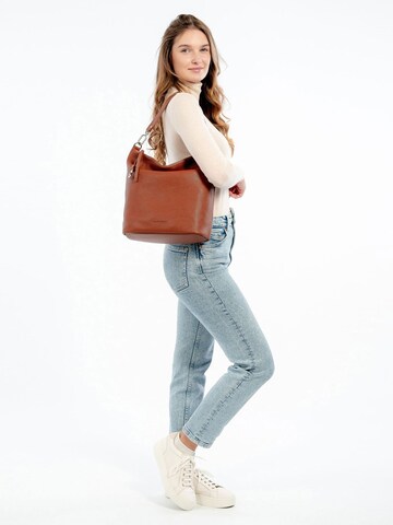 Suri Frey Shoulder Bag 'Debby' in Brown: front