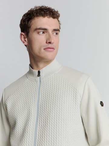 No Excess Zip-Up Hoodie in Beige