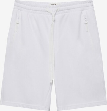 Pantalon Pull&Bear en blanc : devant