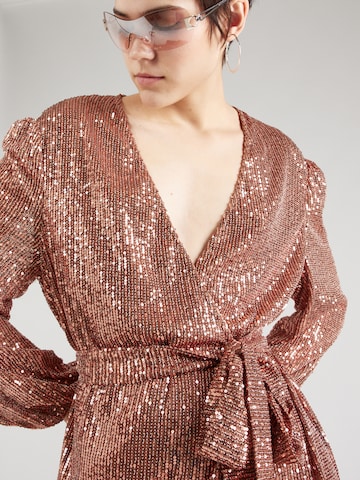 Robe de cocktail Tantra en marron