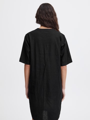 ICHI Shirt Dress 'LINO' in Black