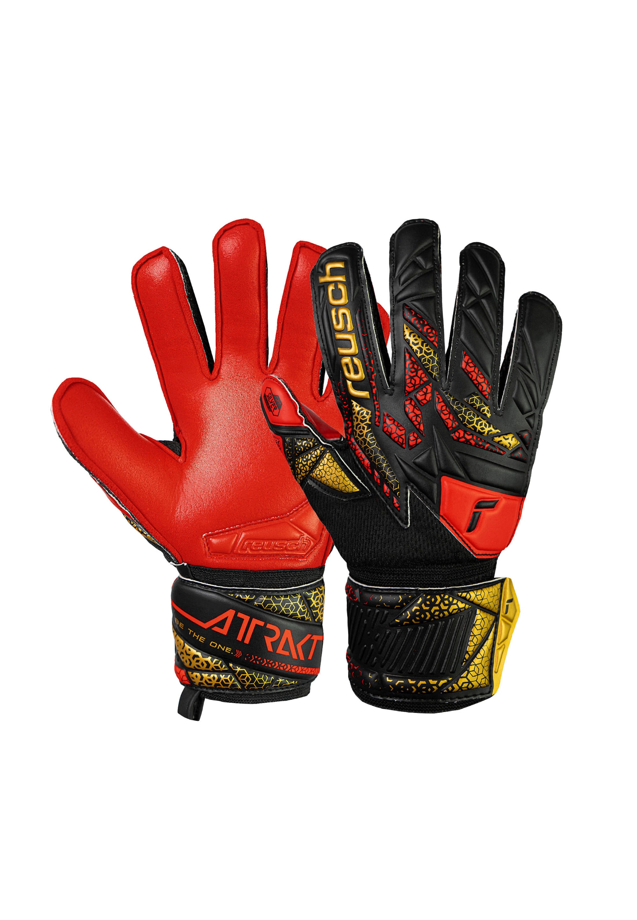 REUSCH Athletic Gloves 'Attrakt Silver Junior' in Mixed colors: front