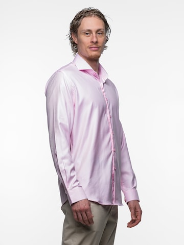 Coupe slim Chemise business 'Twill' Vercate en rose