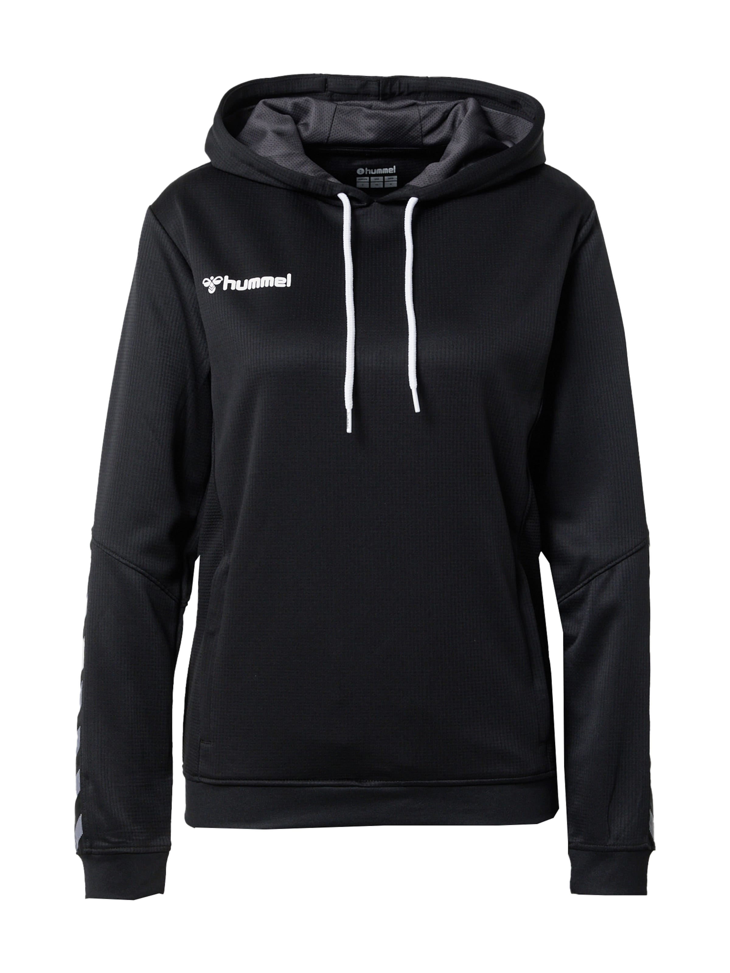 Hummel Sportief sweatshirt 'Authentic' in Zwart: voorkant