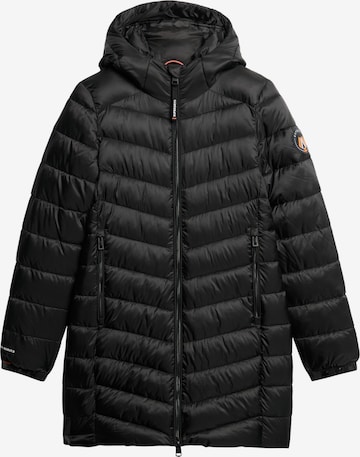 Superdry Wintermantel 'Fuji' in Zwart: voorkant