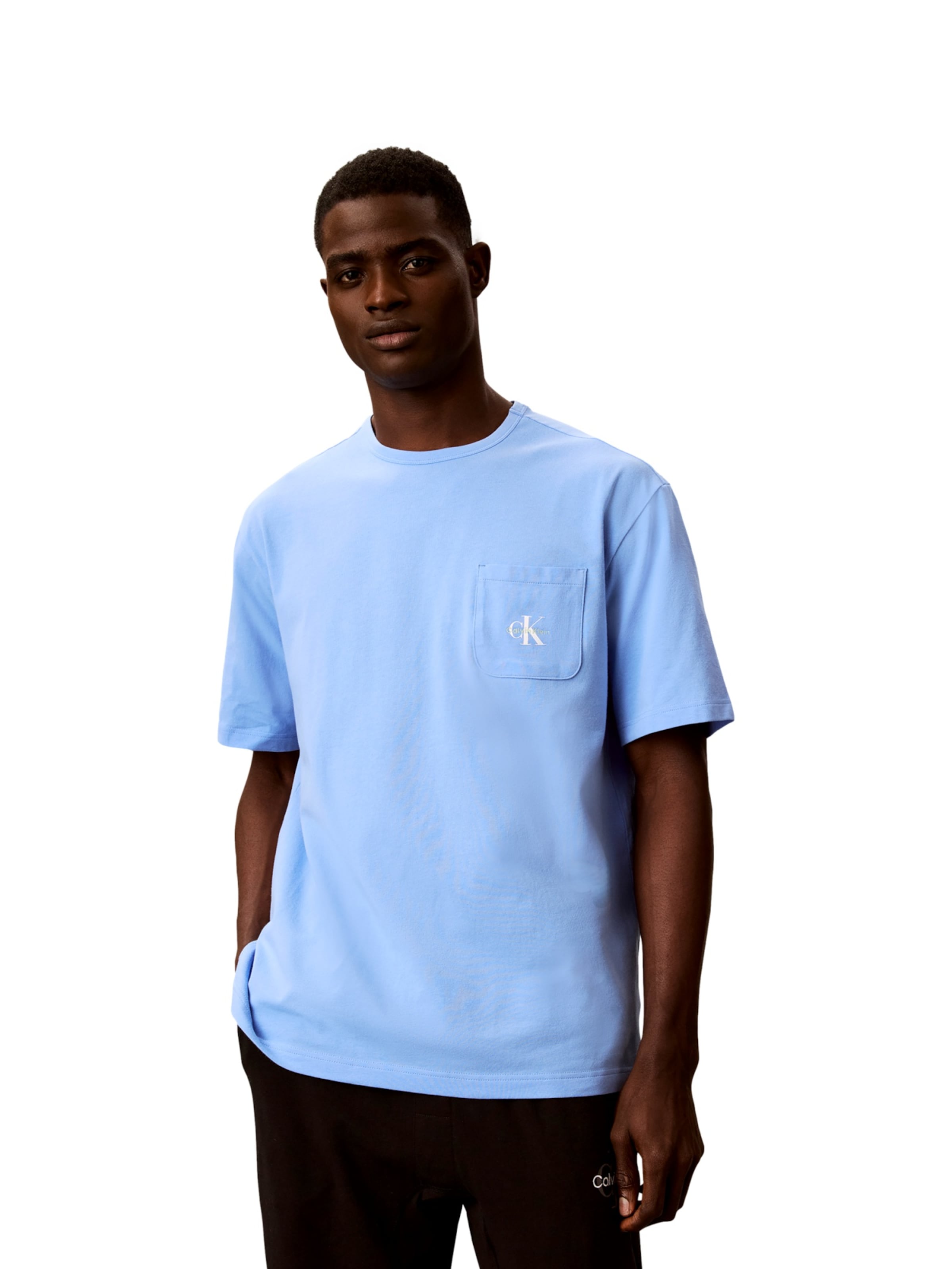 T-Shirt Calvin Klein en bleu : devant