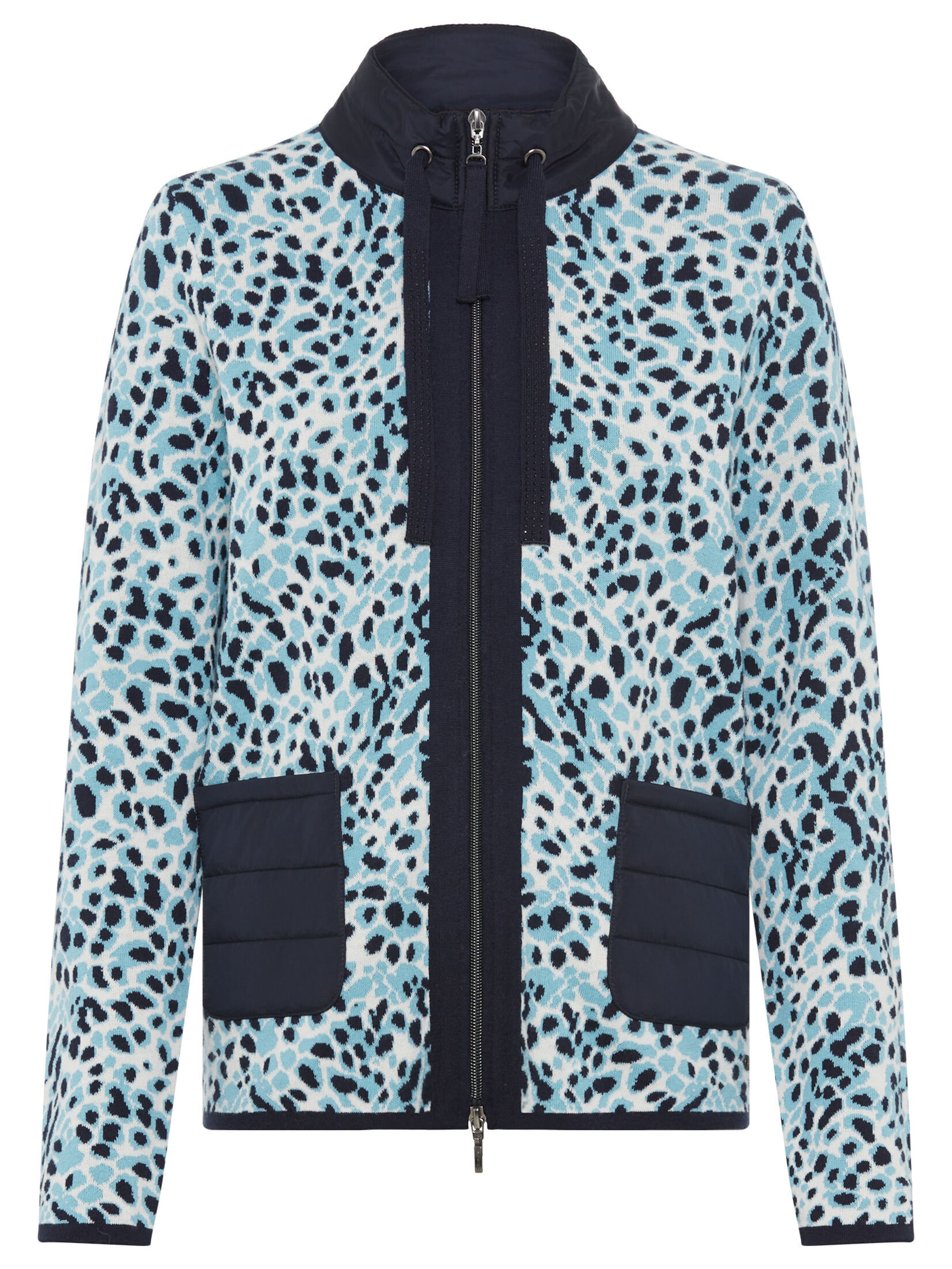 Olsen Gebreid vest in Blauw: voorkant