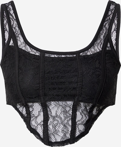 NEON & NYLON Haut 'GIANNA' en noir, Vue avec produit