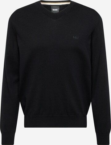 BOSS Sweater 'Pacello' in Black: front