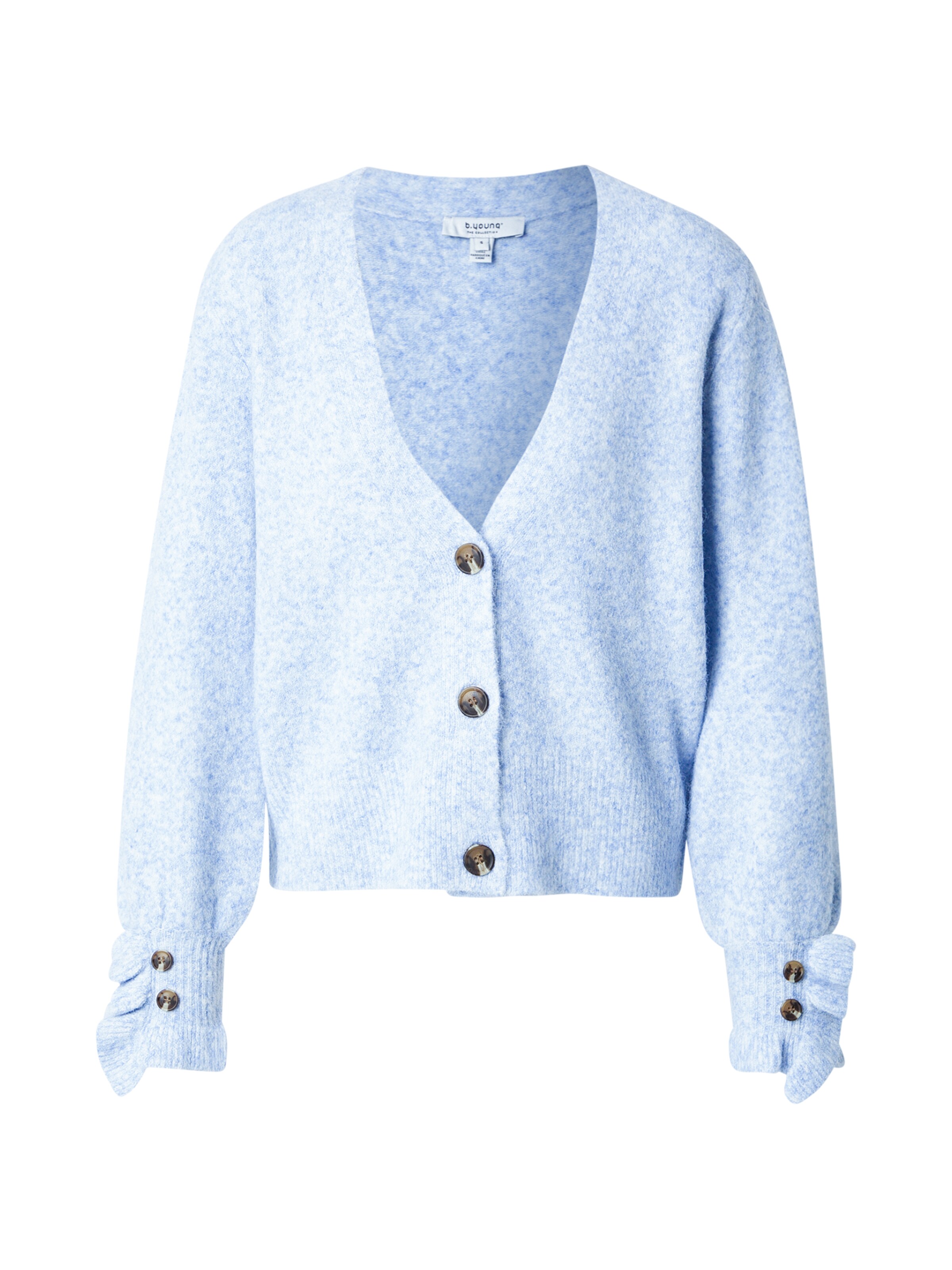 b.young - Cárdigan 'BYOMEA FRILL' en azul: frente