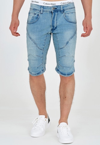 INDICODE JEANS Regular Shorts 'Leon' in Blau: predná strana