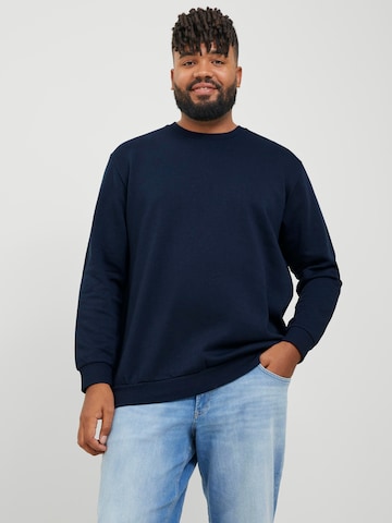 Sweat-shirt 'Bradley' Jack & Jones Plus en bleu : devant