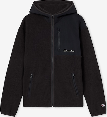 Champion - Chaqueta polar en negro: frente