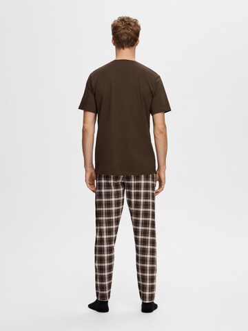 SELECTED HOMME Pyjamas lang i brun