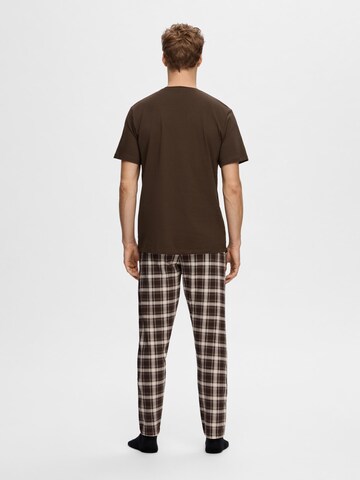 SELECTED HOMME Long Pajamas in Brown