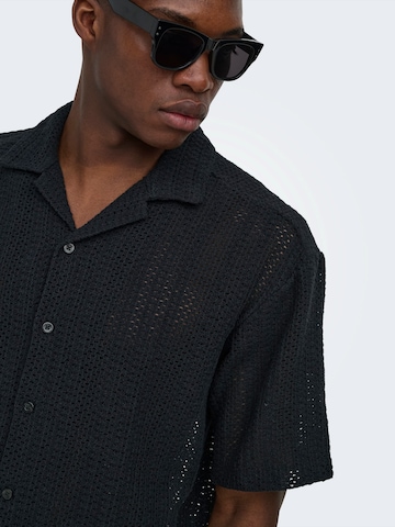 Only & Sons - Ajuste confortable Camisa 'ONSDANI' en negro