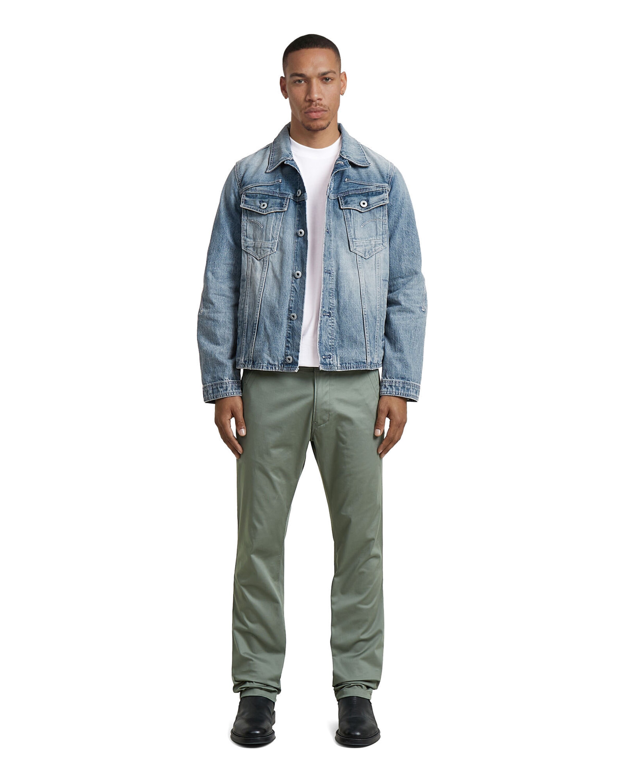 G-STAR Boot cut Chino trousers 'Mosa Straight Chino' in Green