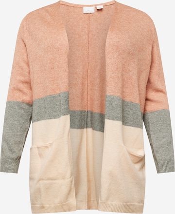 ONLY Carmakoma Knit Cardigan 'New Stone' in Pink: front